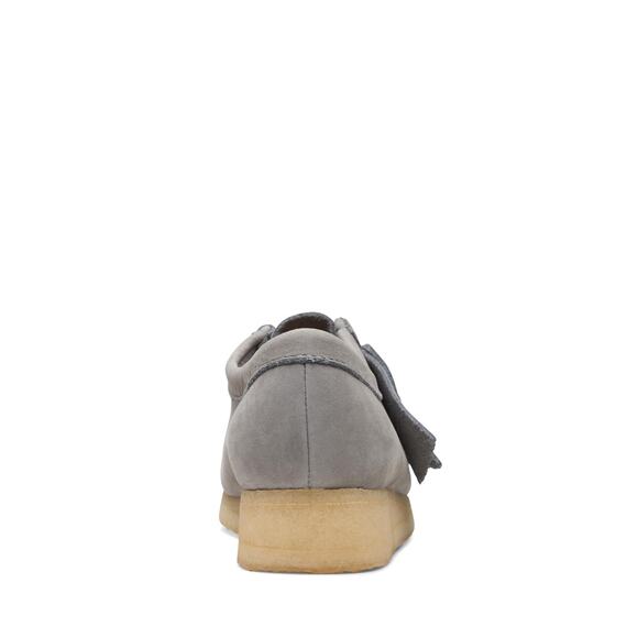 NWT Clarks Originals Women Wallabee. Grey Nubuck  Women Medium 5.5 - Picture 2 of 7